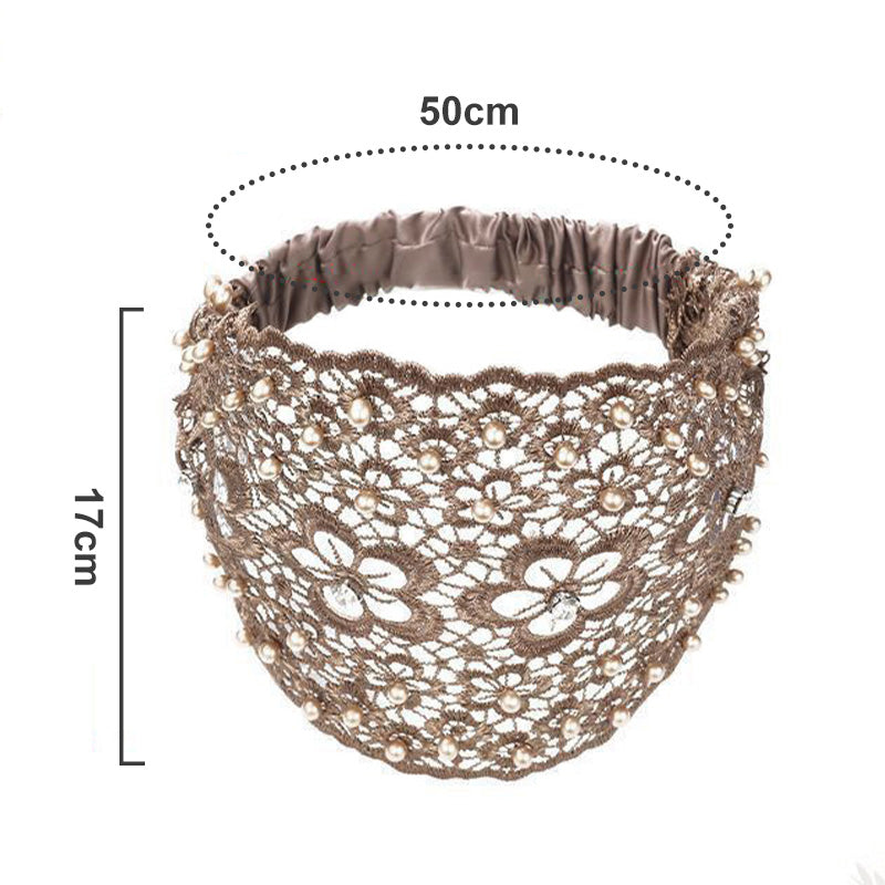 📢Bis zu 73 % Rabatt⚡️Damen Haarband mit Perlen & Strass – Breites Stirnband für Alltag💎✨