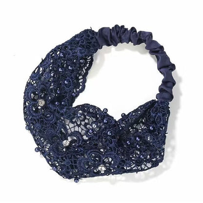 📢Bis zu 73 % Rabatt⚡️Damen Haarband mit Perlen & Strass – Breites Stirnband für Alltag💎✨