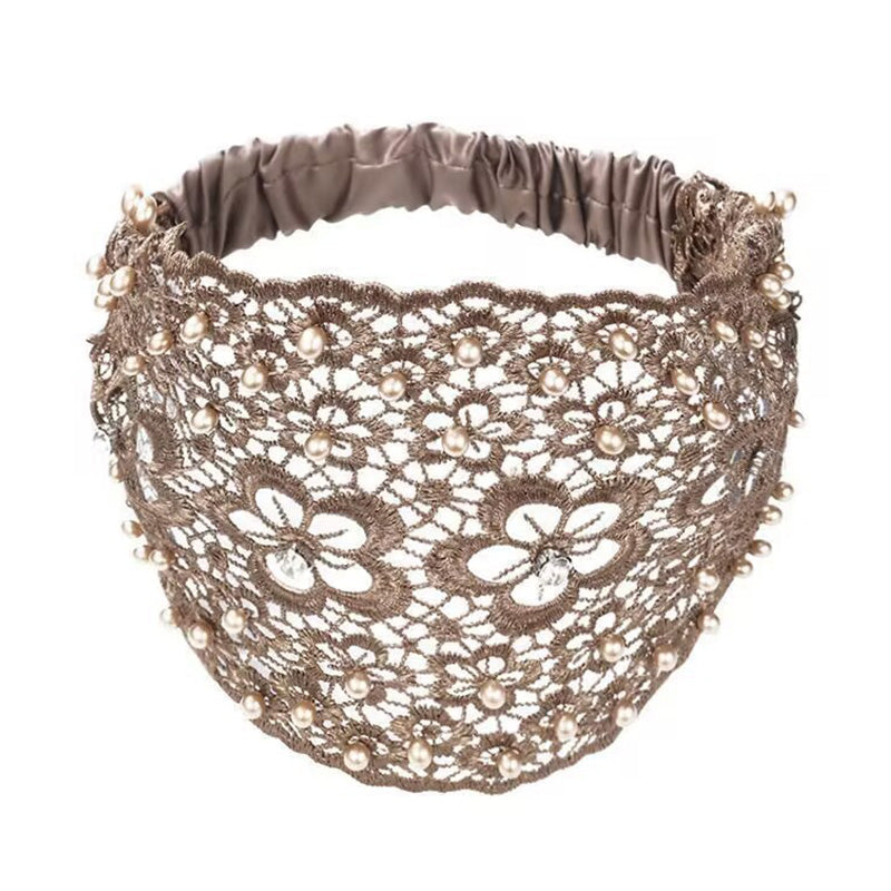 📢Bis zu 73 % Rabatt⚡️Damen Haarband mit Perlen & Strass – Breites Stirnband für Alltag💎✨