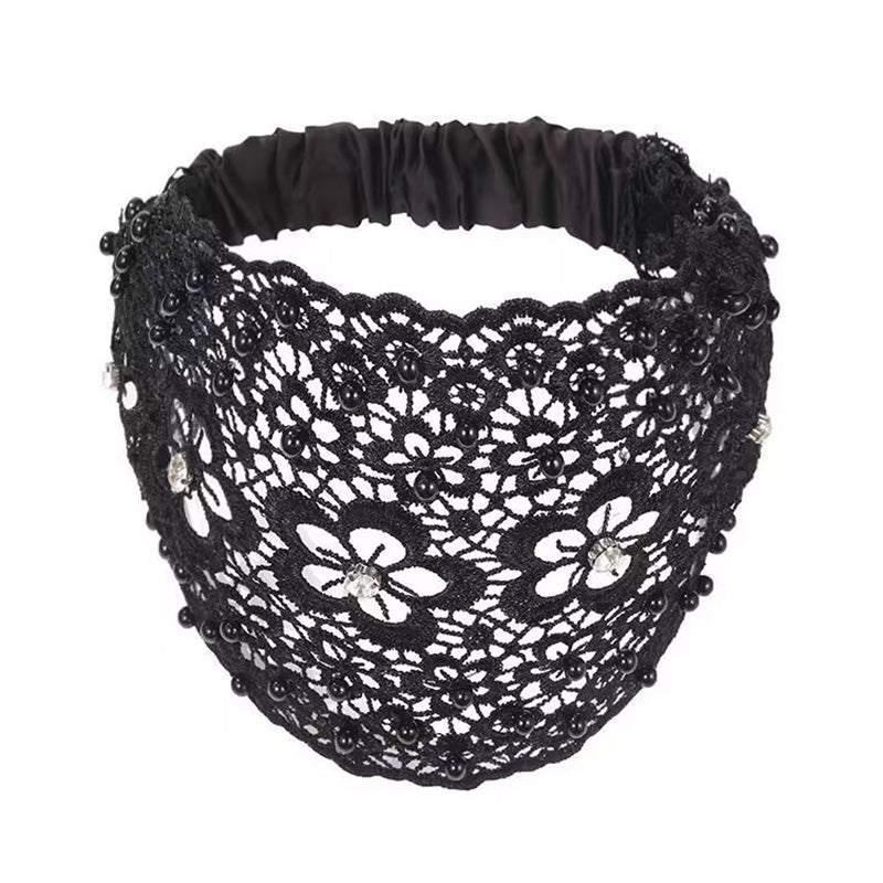 📢Bis zu 73 % Rabatt⚡️Damen Haarband mit Perlen & Strass – Breites Stirnband für Alltag💎✨