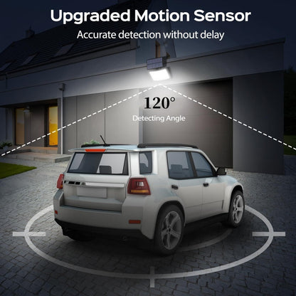 💐 50% RABATT! 🔦 Solar Bewegungsmelder Außenleuchte – 106 LEDs, automatische Nachtaktivierung & wetterfest – Sicherheit & Helligkeit für Hof & Garten 🌙