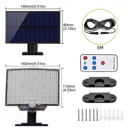 💐 50% RABATT! 🔦 Solar Bewegungsmelder Außenleuchte – 106 LEDs, automatische Nachtaktivierung & wetterfest – Sicherheit & Helligkeit für Hof & Garten 🌙