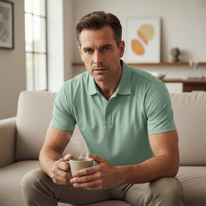 🔥Solange der Vorrat reicht 40 % Rabatt!🎉Herren schnell trocknendes Kurzarm-Hemdchen-Shirt mit Reverskragen