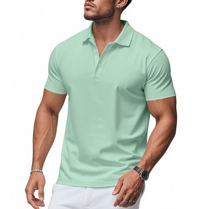 🔥Solange der Vorrat reicht 40 % Rabatt!🎉Herren schnell trocknendes Kurzarm-Hemdchen-Shirt mit Reverskragen