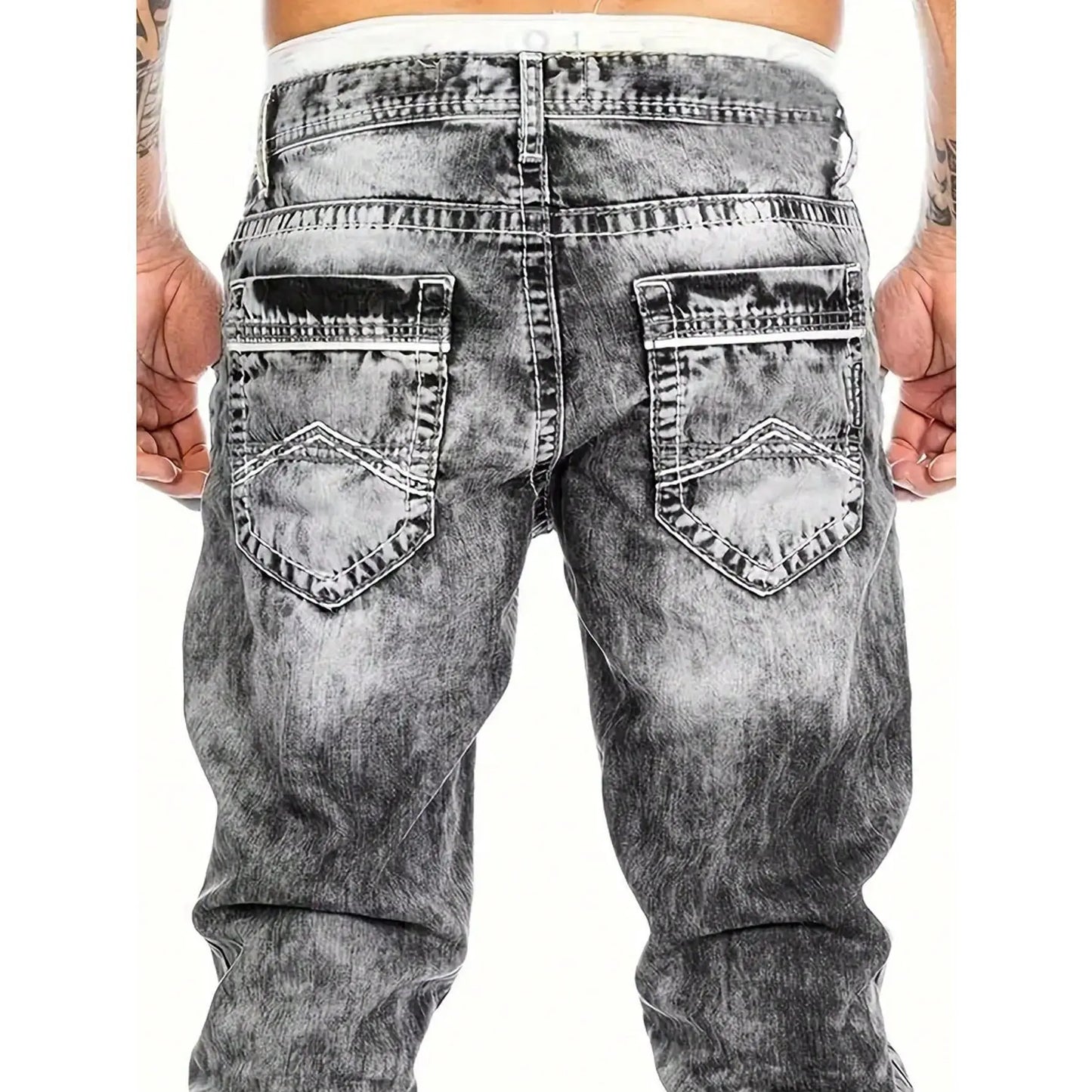 🔥Solange der Vorrat reicht 40 % Rabatt!🎉Kreative Stretch-Jeans für Herren, minimalistischer Stil, ideal für den Sommer, Emo-Stil