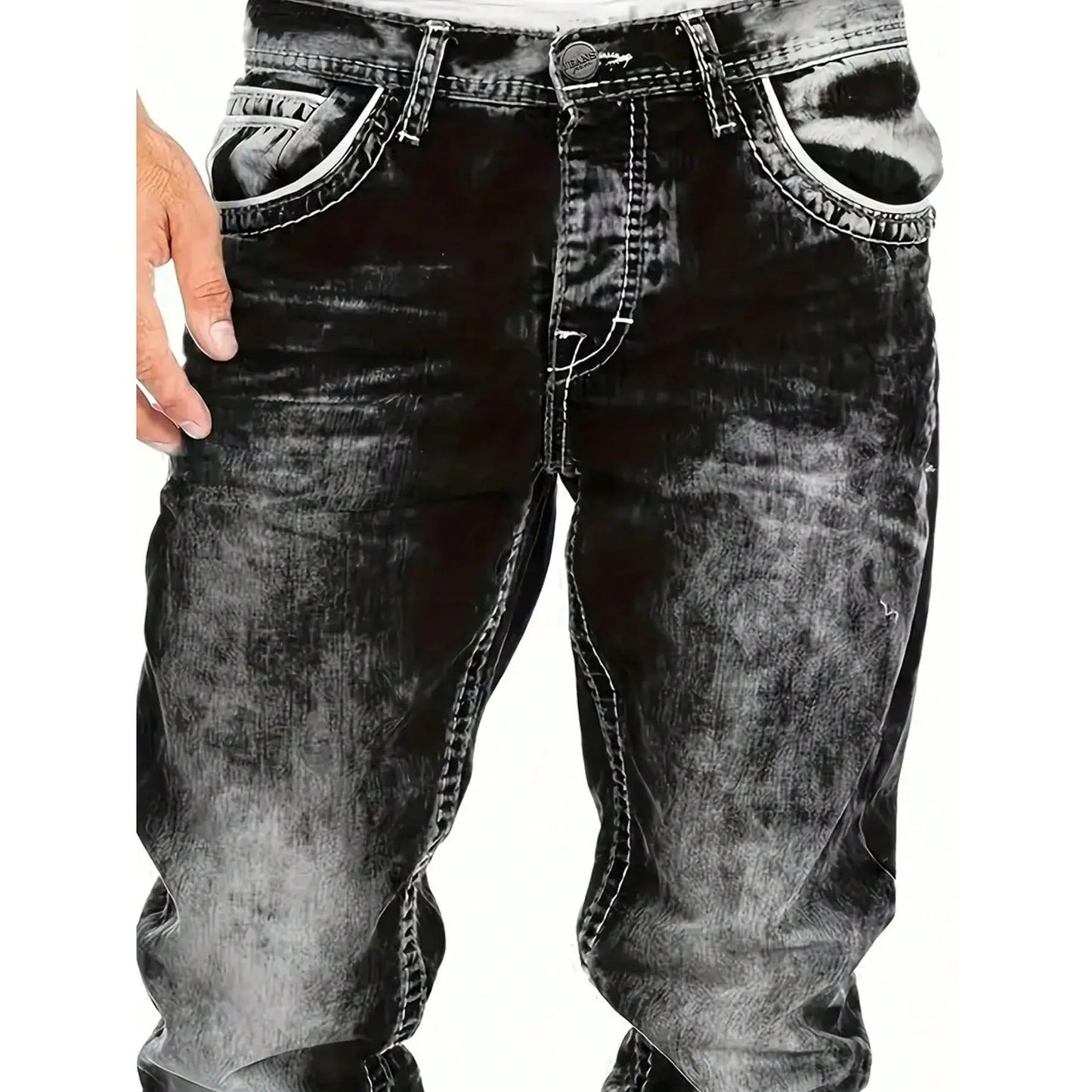 🔥Solange der Vorrat reicht 40 % Rabatt!🎉Kreative Stretch-Jeans für Herren, minimalistischer Stil, ideal für den Sommer, Emo-Stil