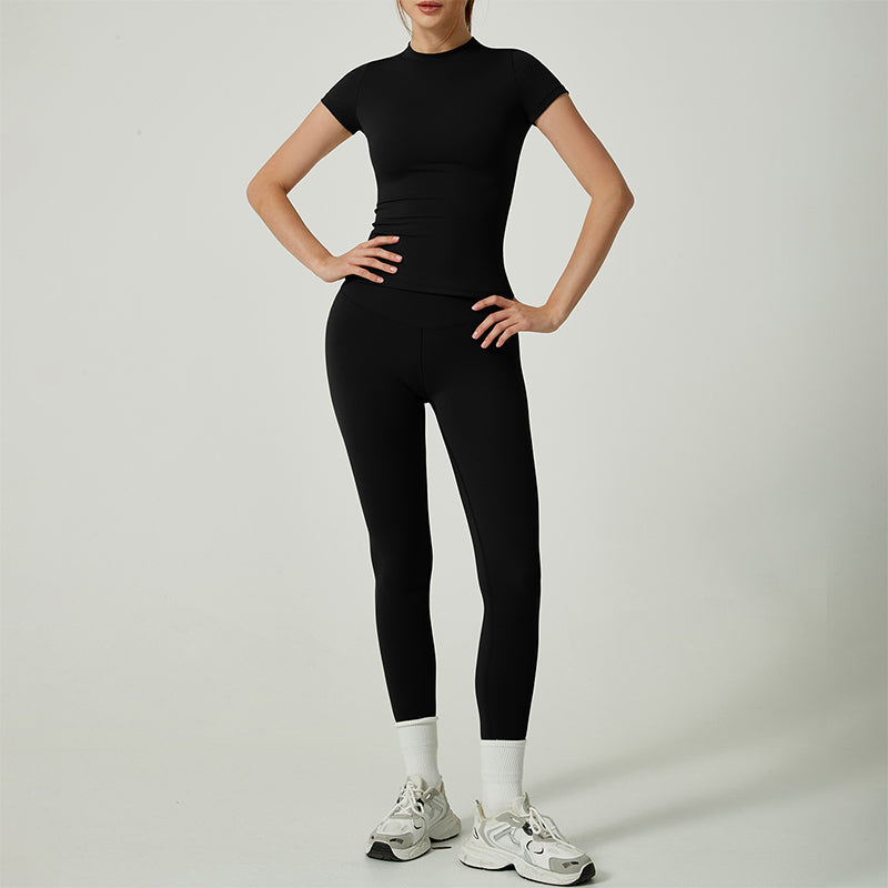 👚 60% RABATT! 🏃 Zweiteiliges Sportoutfit aus Baumwolle für Damen – Bequemes Oberteil & Leggings, Perfekt für Training & Freizeit 💪