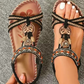 🔥Solange der Vorrat reicht 40 % Rabatt!🎉Flache Sandalen für Damen im Bohemian-Stil mit Perlenverzierung