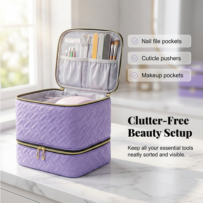 🔥Solange der Vorrat reicht 40 % Rabatt!🎉Zweilagige Aufbewahrungstasche für Nagellack