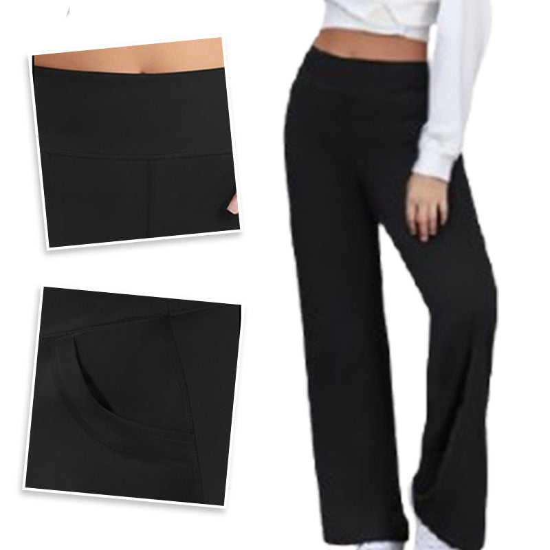 ⏳Limitiertes 50 % Rabatt⏰Einfarbige Stretch-Yogahose für Damen mit hoher Taille im lässigen Stil👖