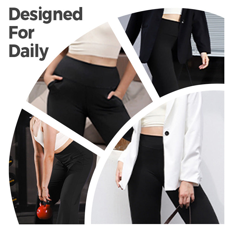 ⏳Limitiertes 50 % Rabatt⏰Einfarbige Stretch-Yogahose für Damen mit hoher Taille im lässigen Stil👖