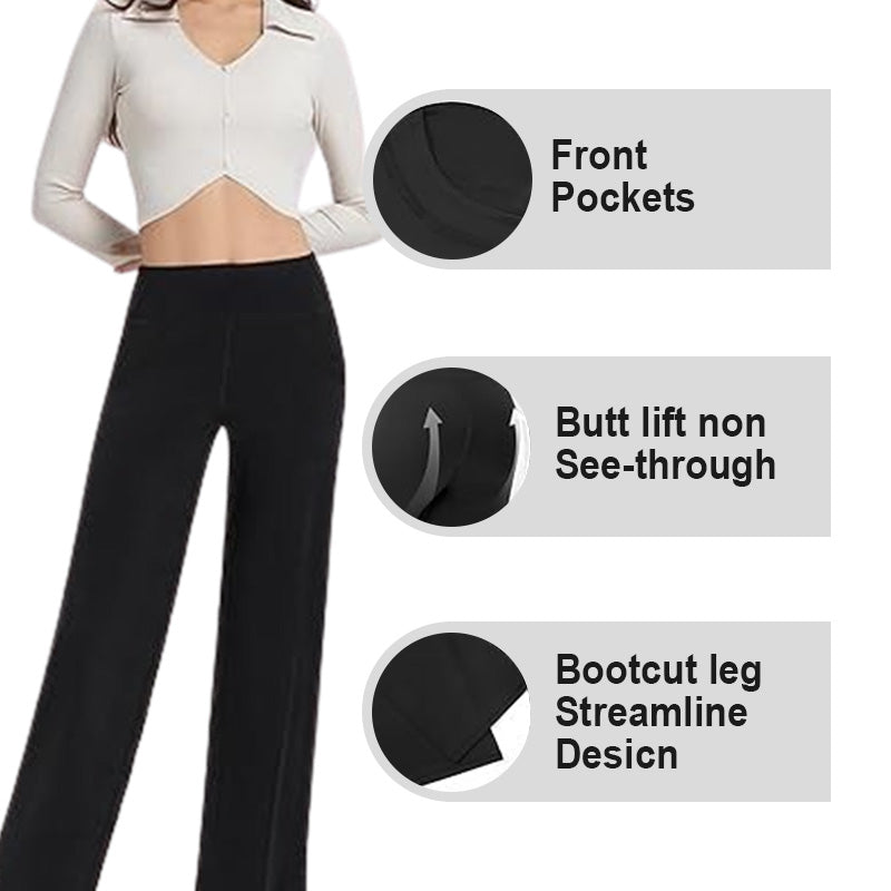 ⏳Limitiertes 50 % Rabatt⏰Einfarbige Stretch-Yogahose für Damen mit hoher Taille im lässigen Stil👖