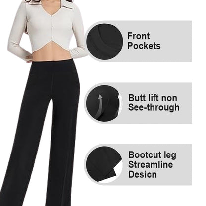 ⏳Limitiertes 50 % Rabatt⏰Einfarbige Stretch-Yogahose für Damen mit hoher Taille im lässigen Stil👖