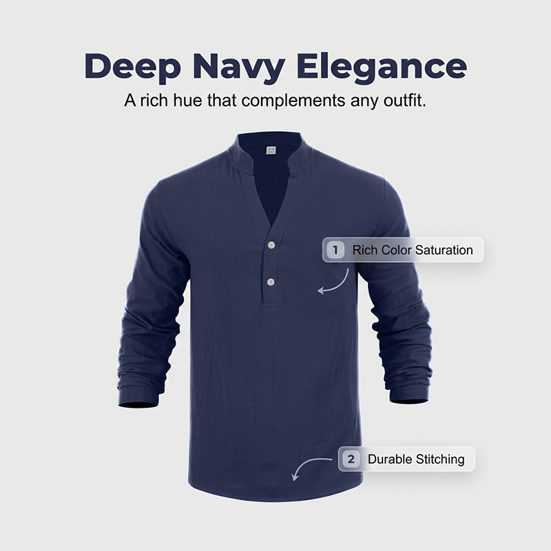 🔥Solange der Vorrat reicht 40 % Rabatt!🎉Lässiges Henley-T-Shirt für Herren