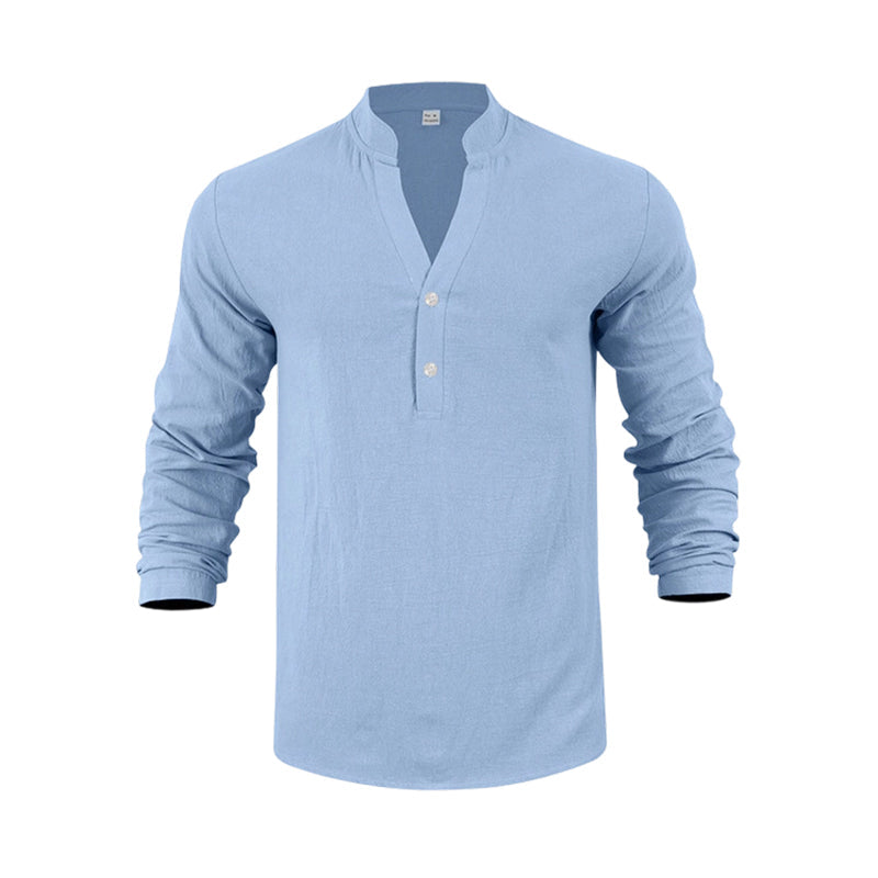🔥Solange der Vorrat reicht 40 % Rabatt!🎉Lässiges Henley-T-Shirt für Herren