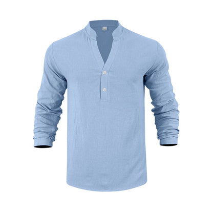 🔥Solange der Vorrat reicht 40 % Rabatt!🎉Lässiges Henley-T-Shirt für Herren