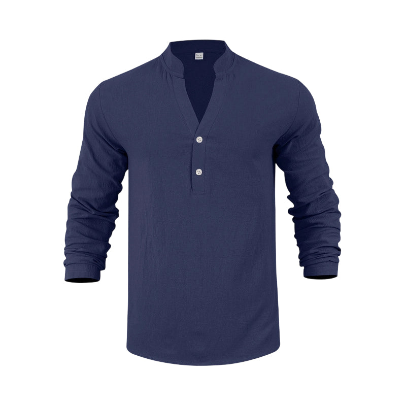 🔥Solange der Vorrat reicht 40 % Rabatt!🎉Lässiges Henley-T-Shirt für Herren