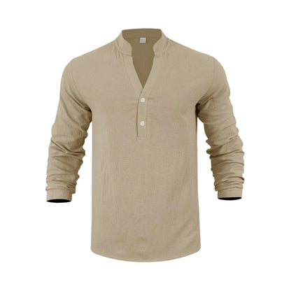 🔥Solange der Vorrat reicht 40 % Rabatt!🎉Lässiges Henley-T-Shirt für Herren