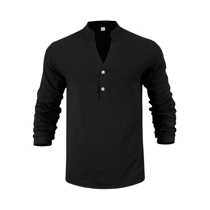 🔥Solange der Vorrat reicht 40 % Rabatt!🎉Lässiges Henley-T-Shirt für Herren