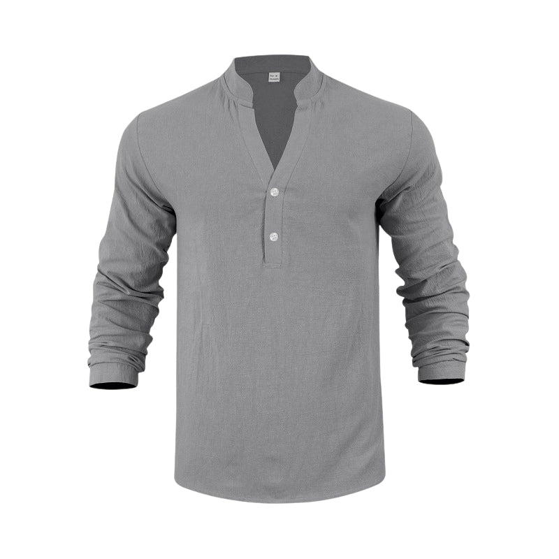 🔥Solange der Vorrat reicht 40 % Rabatt!🎉Lässiges Henley-T-Shirt für Herren