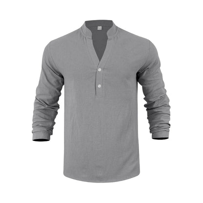 🔥Solange der Vorrat reicht 40 % Rabatt!🎉Lässiges Henley-T-Shirt für Herren