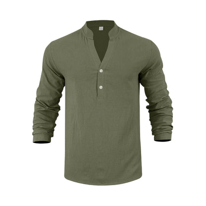 🔥Solange der Vorrat reicht 40 % Rabatt!🎉Lässiges Henley-T-Shirt für Herren