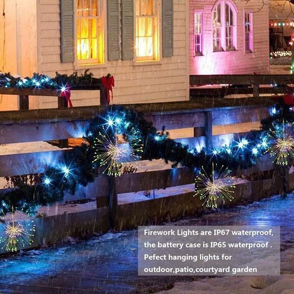 🔥Solange der Vorrat reicht 40 % Rabatt!🎉Hängende Starburst Fairy Lights für Weihnachten