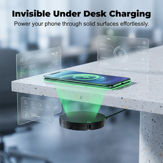 🔋📱 Praktisches kabelloses Ladegerät – unsichtbar unter dem Schreibtisch! 🚀