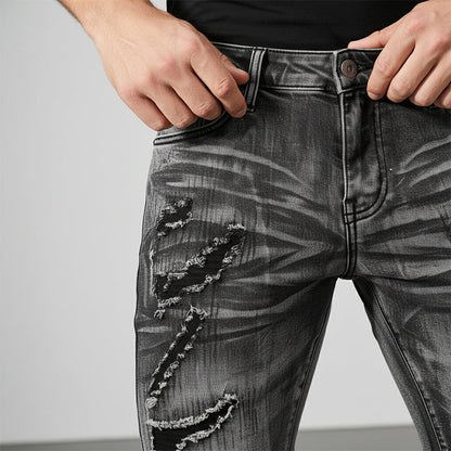 ✨🔥【Neuheiten 2026】Herren Slim-Fit Destroyed Jeans👖Eine Kombination aus Stil und Komfort