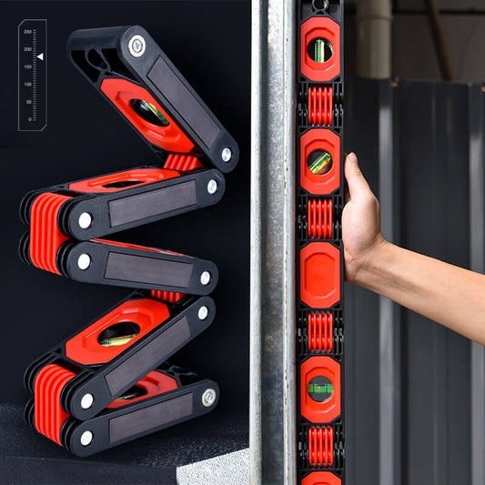 🔥Solange der Vorrat reicht 40 % Rabatt!🎉Klappbare Wasserwaage mit Winkelmesser – Ausziehbar & Flexibel