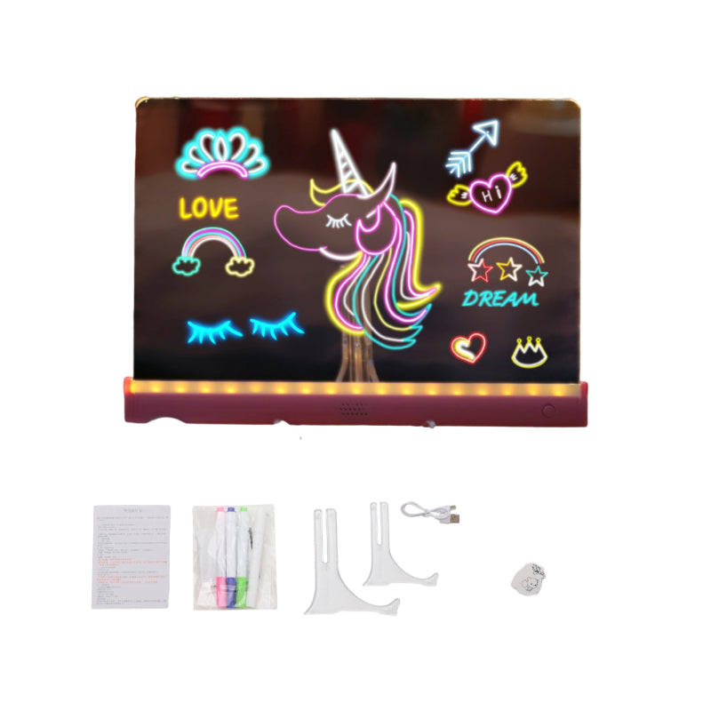 🔥🔥50% Rabatt🌟Kit DIY para montar una pizarra de dibujo iluminada infantil 🌸Die fantasievolle Vorstellungskraft der Kinder anregen