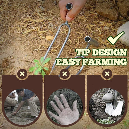 ✨50 % RABATT✨🌱 Kompakter 2‑Zahn‑Garten‑Unkrautstecher ✨ Effizientes Unkrautentfernen für Ihren Garten