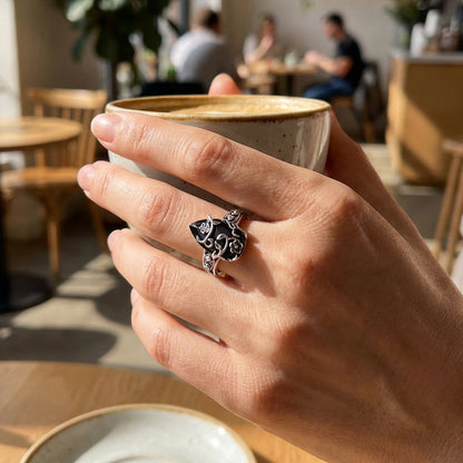 🔥Solange der Vorrat reicht 40 % Rabatt!🎉Böhmischer Vintage-Blumenranken-Ring