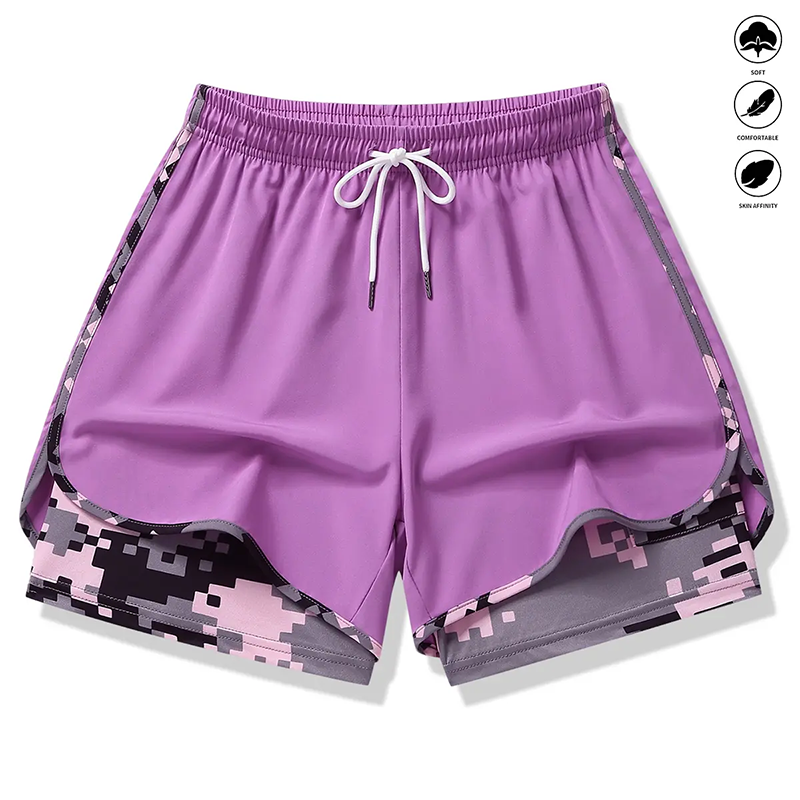 🔥Solange der Vorrat reicht 40 % Rabatt!🎉Lässige Sportshorts für Damen mit integriertem Innenfutter