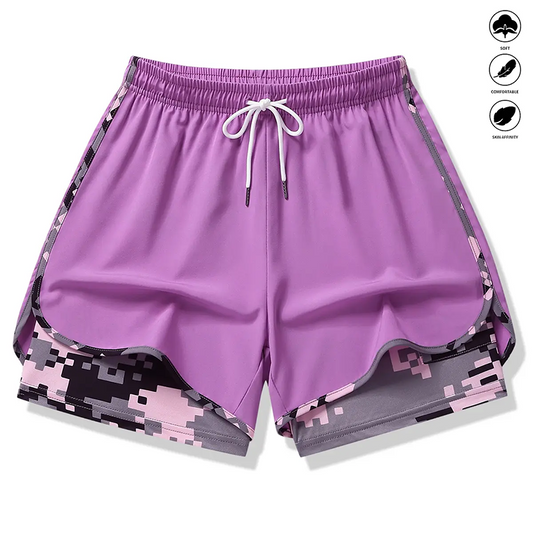 🔥Solange der Vorrat reicht 40 % Rabatt!🎉Lässige Sportshorts für Damen mit integriertem Innenfutter