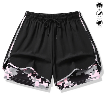 🔥Solange der Vorrat reicht 40 % Rabatt!🎉Lässige Sportshorts für Damen mit integriertem Innenfutter