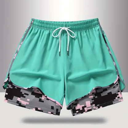 🔥Solange der Vorrat reicht 40 % Rabatt!🎉Lässige Sportshorts für Damen mit integriertem Innenfutter