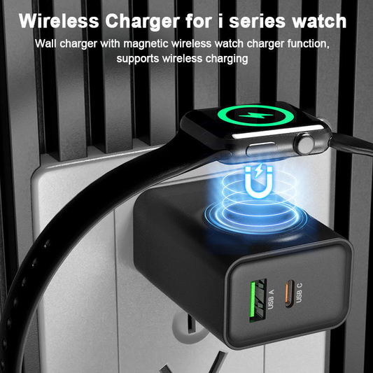 ⚡🔋3-in-1-Wireless-Wandladegerät für die Uhr⏱️✨