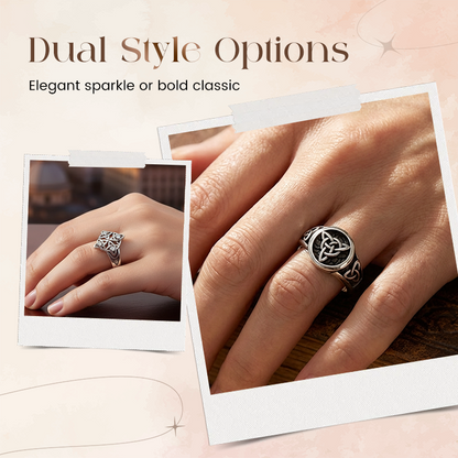 🔥Limitiertes Angebot: 💍Keltischer Liebesknoten Ring – Trinity Design – Vintage Silber