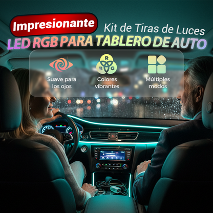 🔥Solange der Vorrat reicht 40 % Rabatt!🎉Kit de Tiras de Luces LED RGB para Tablero de Auto