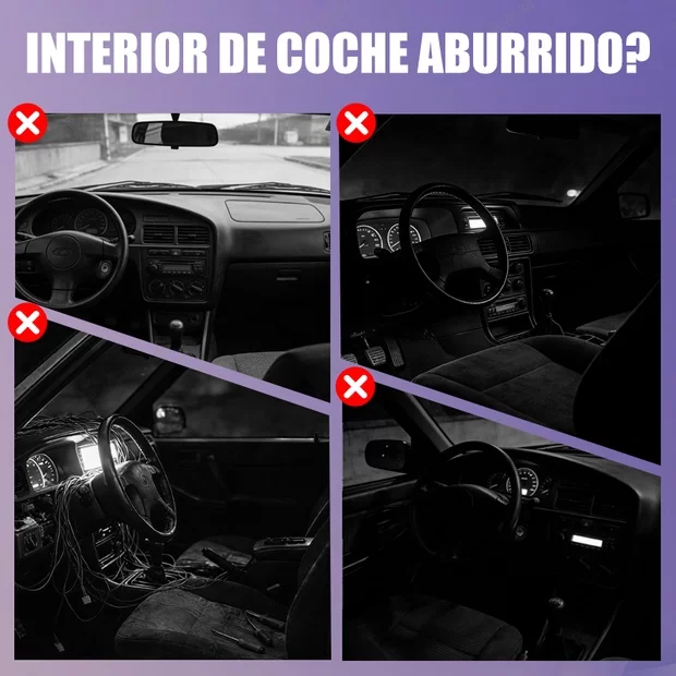 🔥Solange der Vorrat reicht 40 % Rabatt!🎉Kit de Tiras de Luces LED RGB para Tablero de Auto