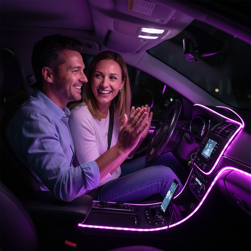 🔥Solange der Vorrat reicht 40 % Rabatt!🎉Kit de Tiras de Luces LED RGB para Tablero de Auto