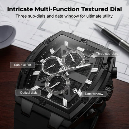 ⌚ 50% RABATT! 🔥 Moderne Fassförmige Gehäuseuhr für Männer – Elegantes Design, Präzises Quarzwerk & Zeitloser Stil ✨