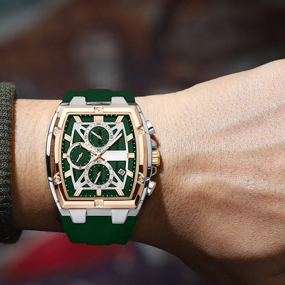 ⌚ 50% RABATT! 🔥 Moderne Fassförmige Gehäuseuhr für Männer – Elegantes Design, Präzises Quarzwerk & Zeitloser Stil ✨