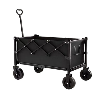 📢 40% RABATT! ⏰ Faltbarer Transportwagen mit Rädern – Robuster Stahlrahmen, 80 kg Traglast, für Strand, Camping & Garten