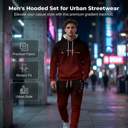 🔥Solange der Vorrat reicht 40 % Rabatt!🎉Herren Gradient Trainingsanzug-Set - Kapuzenpullover und Jogginghose