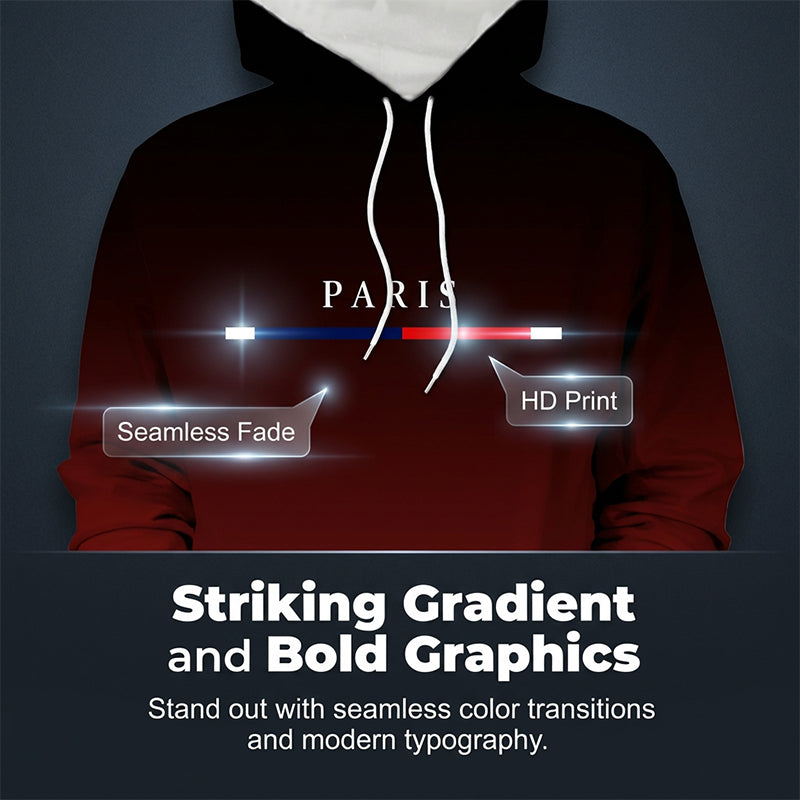 🔥Solange der Vorrat reicht 40 % Rabatt!🎉Herren Gradient Trainingsanzug-Set - Kapuzenpullover und Jogginghose