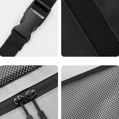 🛍️ 50 % Rabatt – Vielseitiger Kofferraum-Organizer mit Netzfächern – hängend, robust & praktisch für Auto, SUV & Familie 🚗