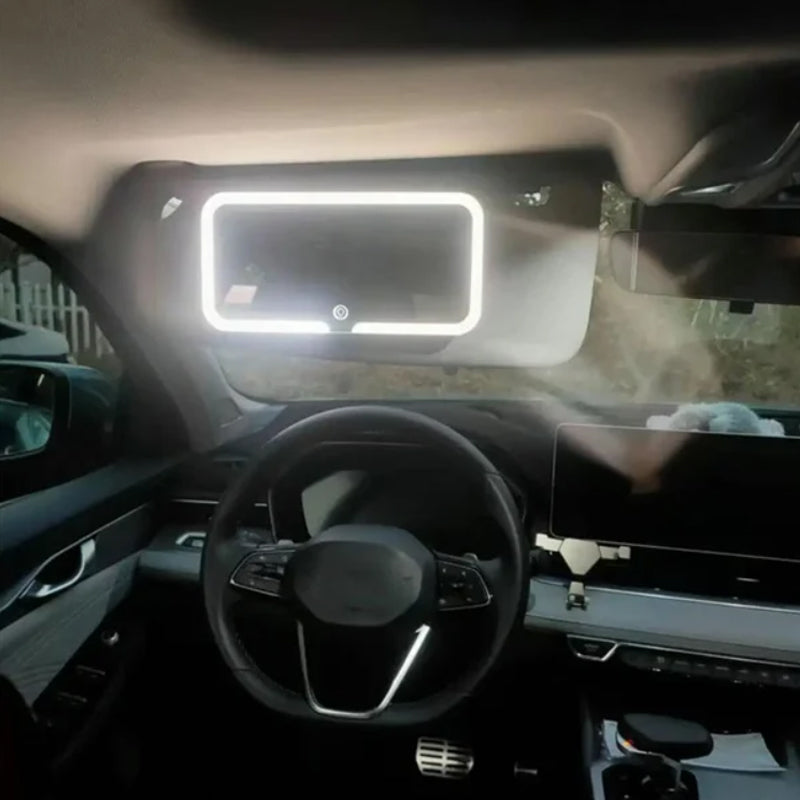 🔥Solange der Vorrat reicht 40 % Rabatt!🎉LED-Kosmetikspiegel für die Sonnenblende im Auto