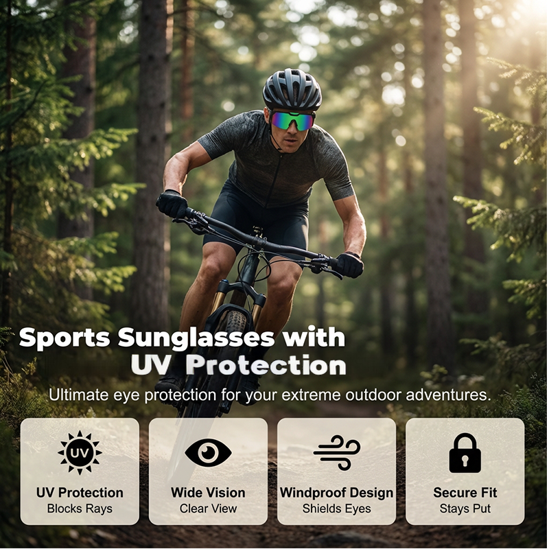 🕶️ JETZT -50% RABATT! 🔥 Sport-Sonnenbrille UV400 Unisex – Verspiegelte Gläser Anti-Blendung, Leichter TR-Rahmen, Panoramasicht & Seitenschutz · 8 Farben ✨